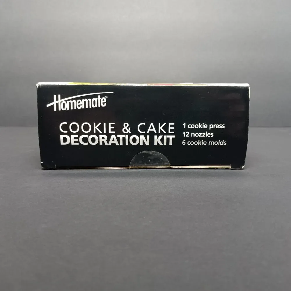 Homemate Cookie & Cake Decoration Kit 19 Piece Set with Press 12 Nozzles 6 Molds